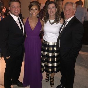 Plum floor length gown